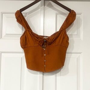 Urban Outfitters Terracotta Button-Front Top